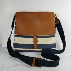 Coach Heritage Beach Vintage Stripe Map Bag